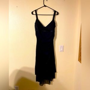 Rubyrox, XL Women's/jr's little black cocktail dress, sheer fabric overlay